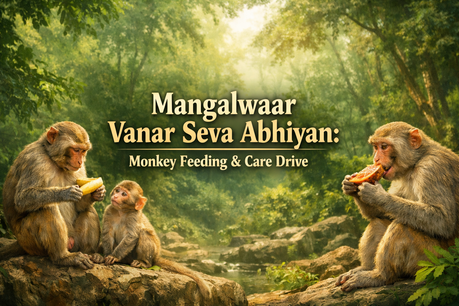 Tuesday Vanar Seva Abhiyan: Monkey Feeding & Care Drive