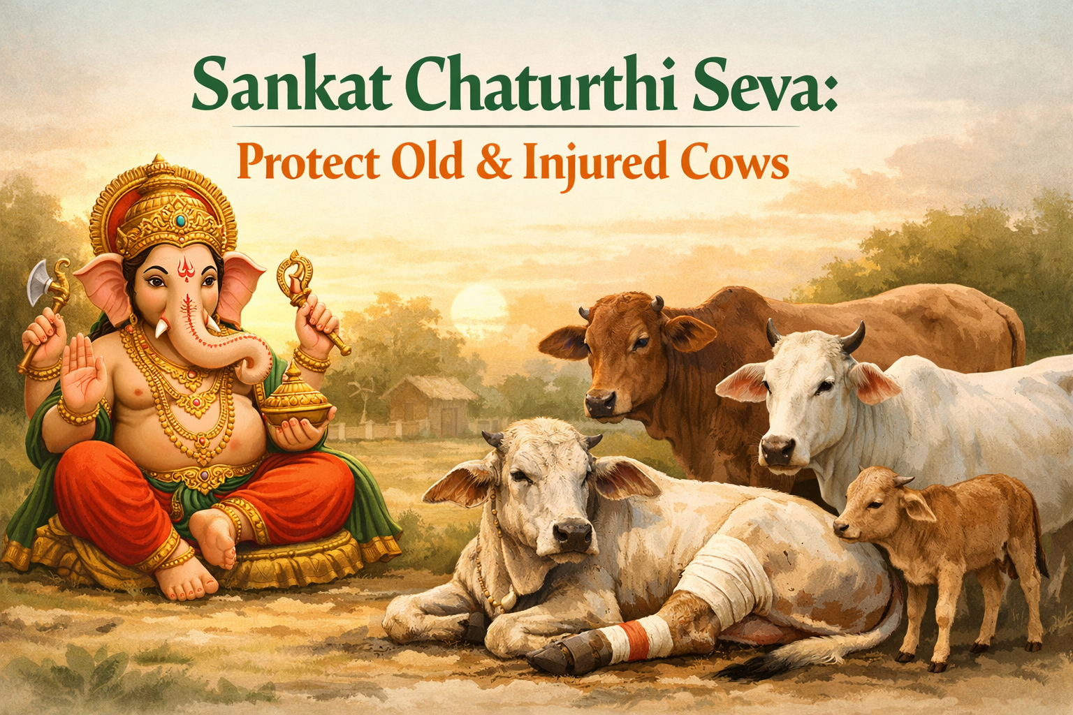 Sankat Chaturthi Seva: Protect Old & Injured Cows